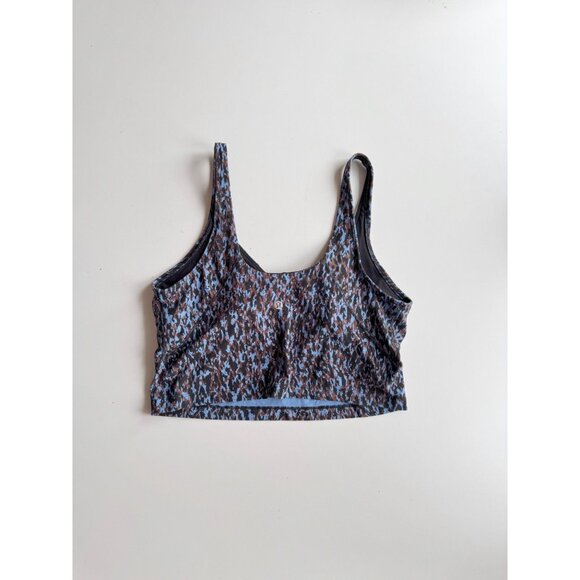 LULULEMON Align Tank Leopard Camo Blue Nile Multi Nulu V-Neck Top, Size 12 - Picture 6 of 16